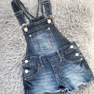 Jordache Girl's Demin Overall Shorts Bib Overall Jeans
